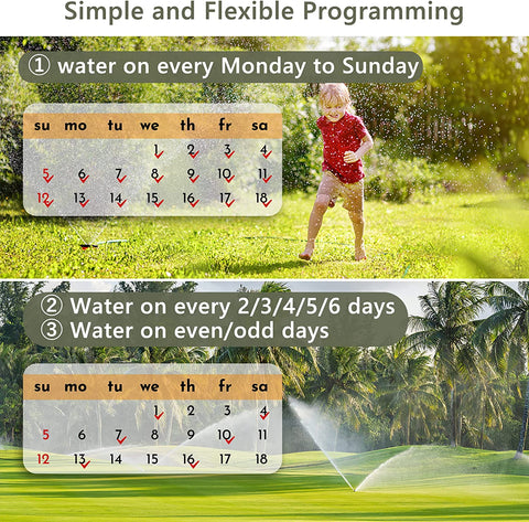 Diivoo Irrigation Hose Timer with Weekly and Daily Programs